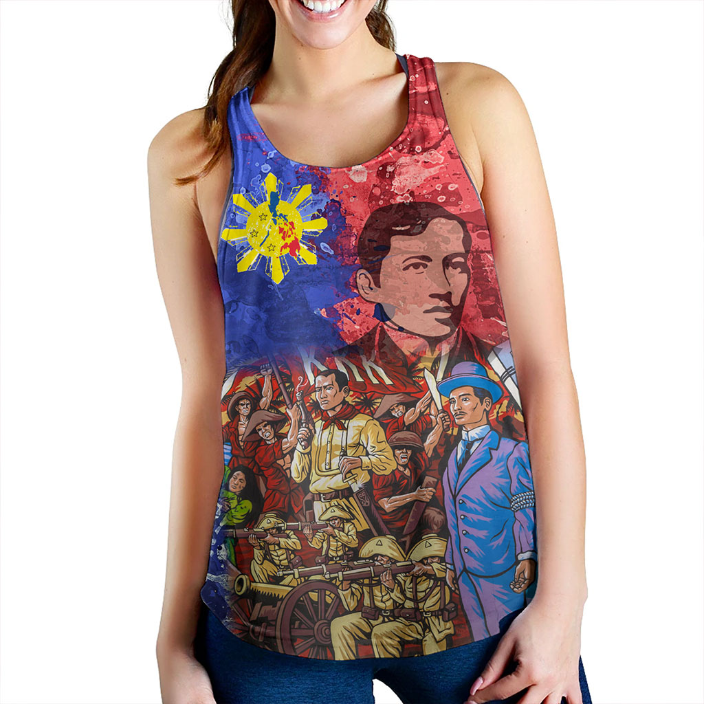 Philippines Filipinos Women Tank National Heroes Dawring Art Style