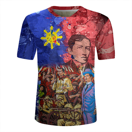Philippines Filipinos Rugby Jersey National Heroes Dawring Art Style