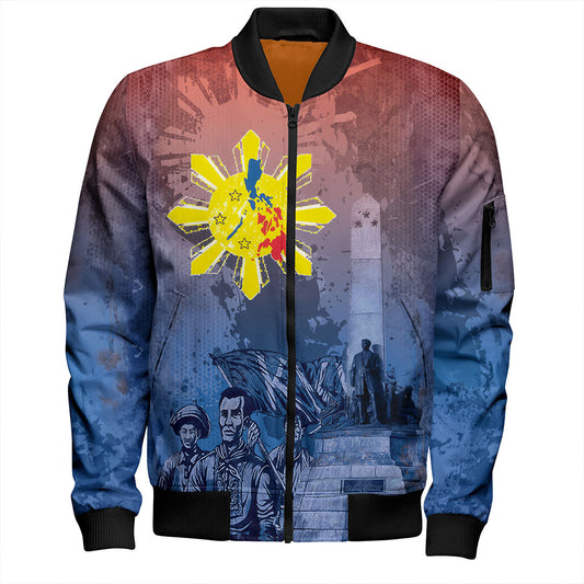 Philippines Filipinos Bomber Jacket National Heroes Sun Star With Eagle
