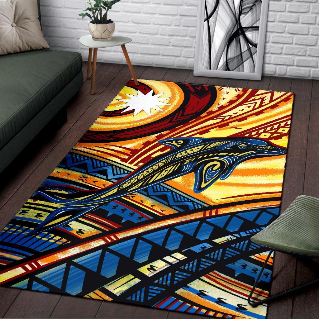 Nauru Area Rug - Dolphin Surfing