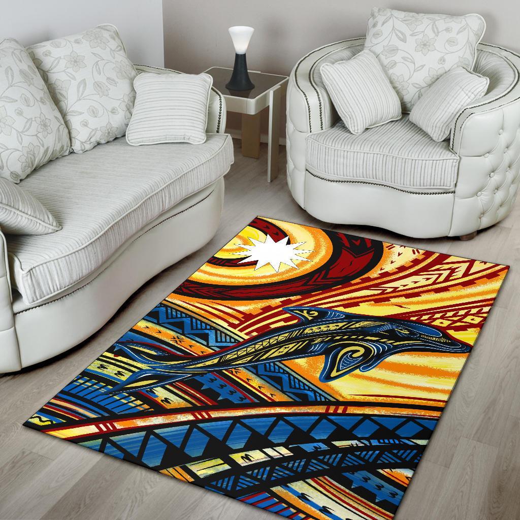 Nauru Area Rug - Dolphin Surfing