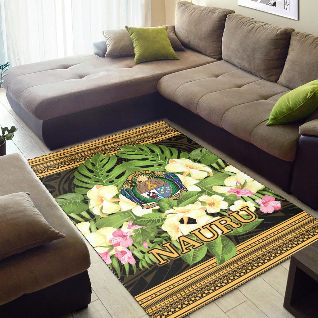 Nauru Area Rug - Polynesian Gold Patterns Collection