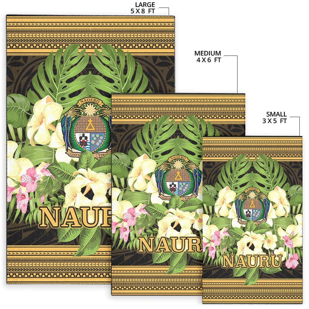 Nauru Area Rug - Polynesian Gold Patterns Collection