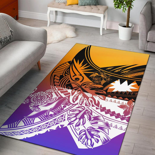 Nauru Area Rug - Tribal Jungle Pattern