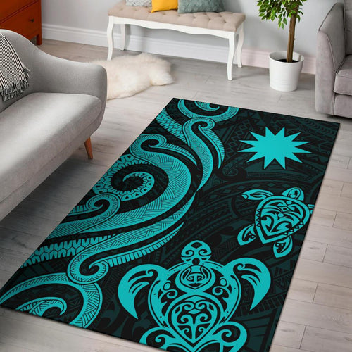 Nauru Area Rug - Turquoise Tentacle Turtle