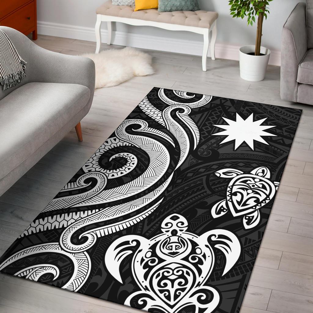 Nauru Area Rug - White Tentacle Turtle