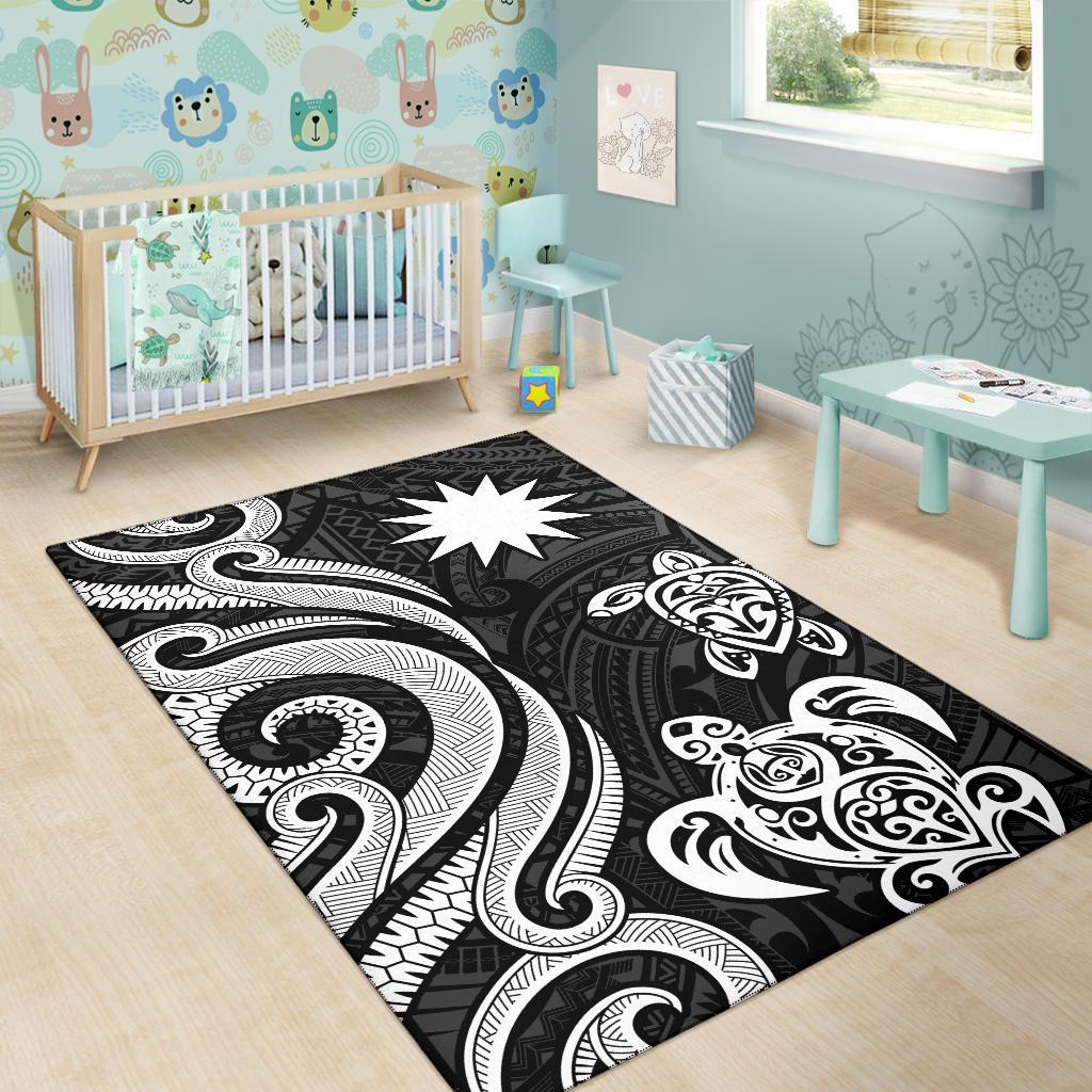 Nauru Area Rug - White Tentacle Turtle