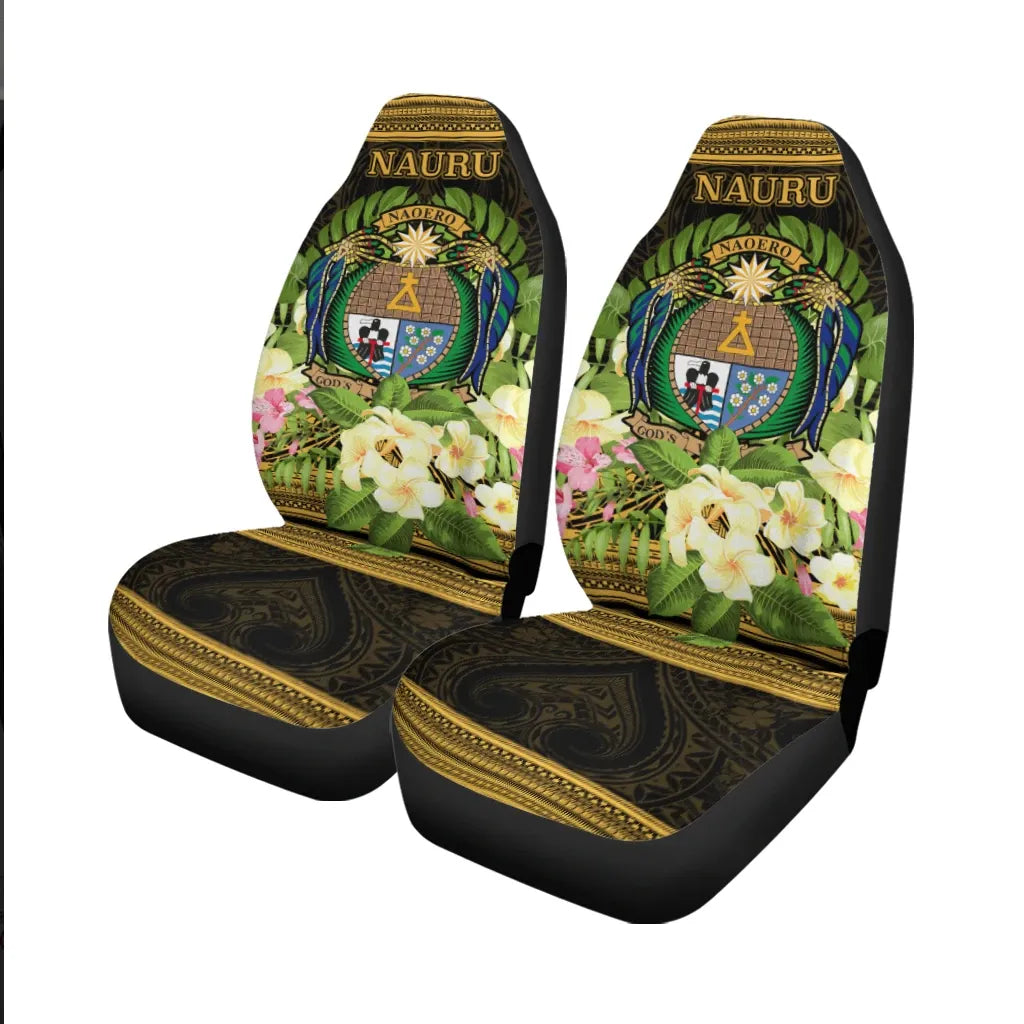 Nauru Car Seat Cover - Polynesian Gold Patterns Collection
