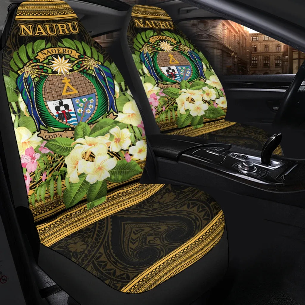 Nauru Car Seat Cover - Polynesian Gold Patterns Collection