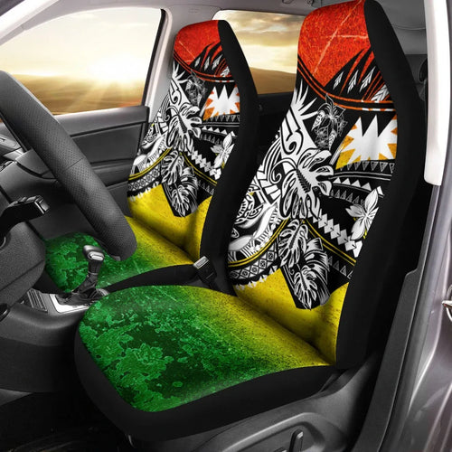 Nauru Car Seat Cover - The Flow OF Ocean Reggae Color