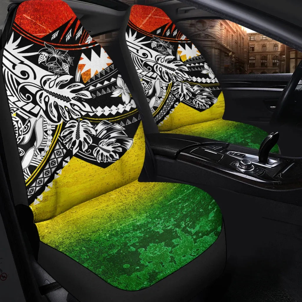 Nauru Car Seat Cover - The Flow OF Ocean Reggae Color