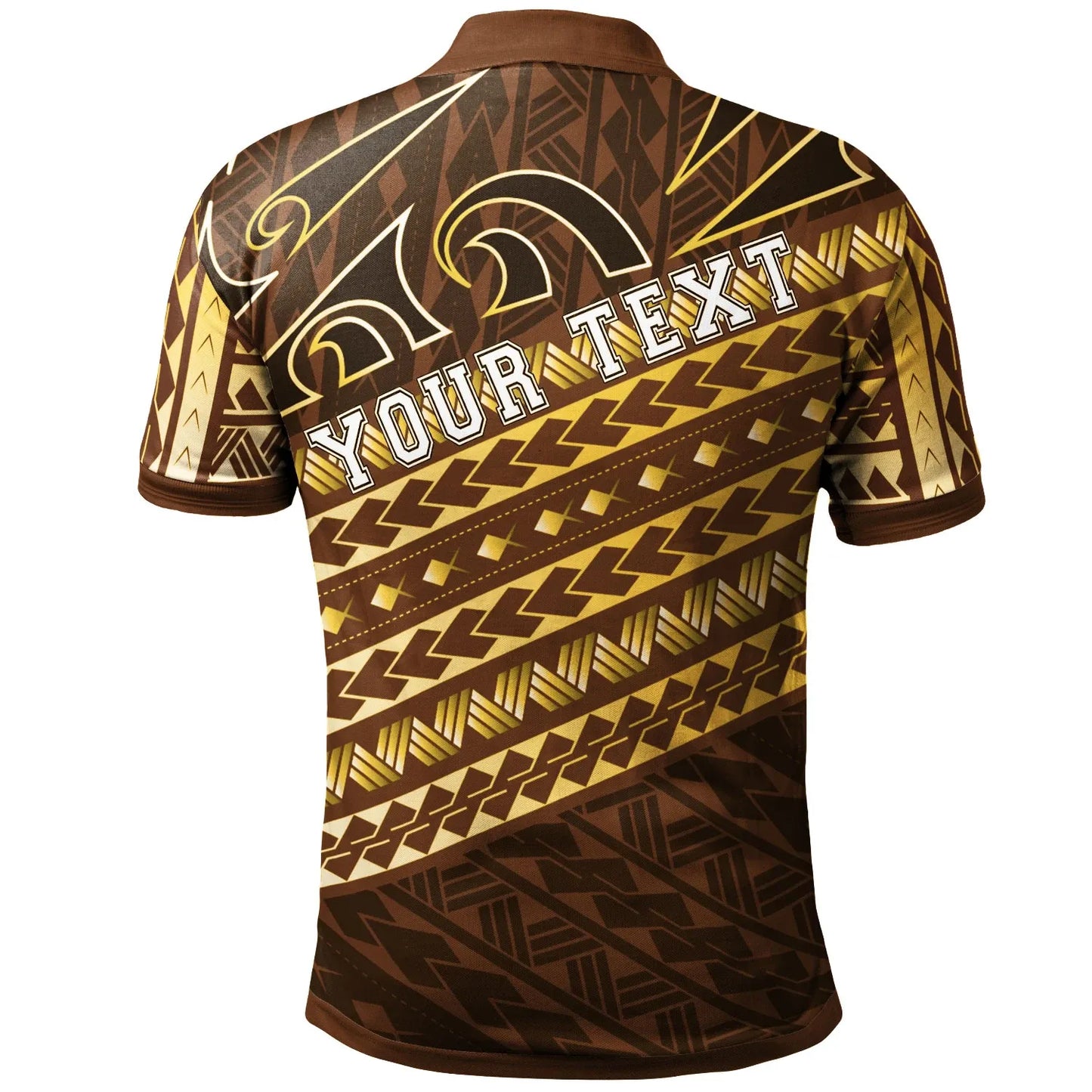 Nauru Custom Personalised Polo Shirt - Polynesian Diagonal Pattern