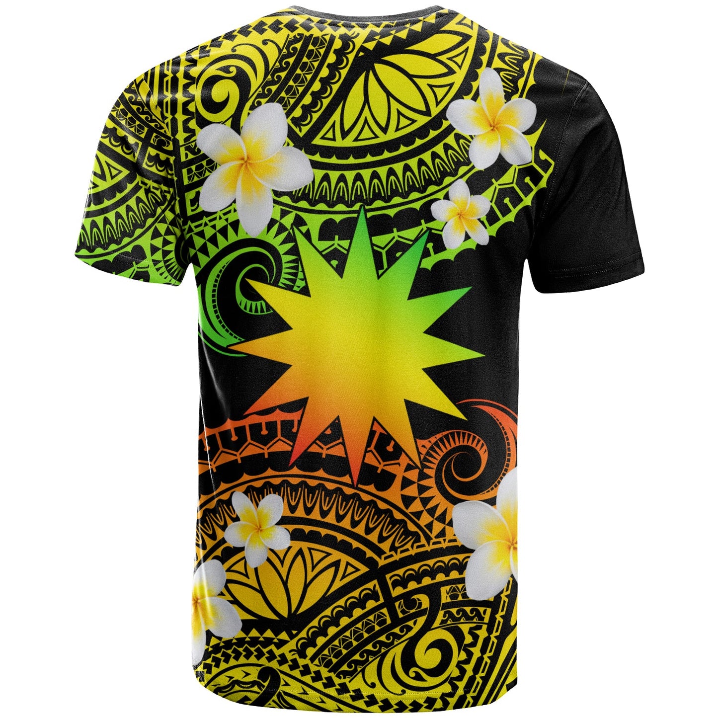 Nauru Custom Personalised T-Shirt - Plumeria Polynesian Vibe Reggae