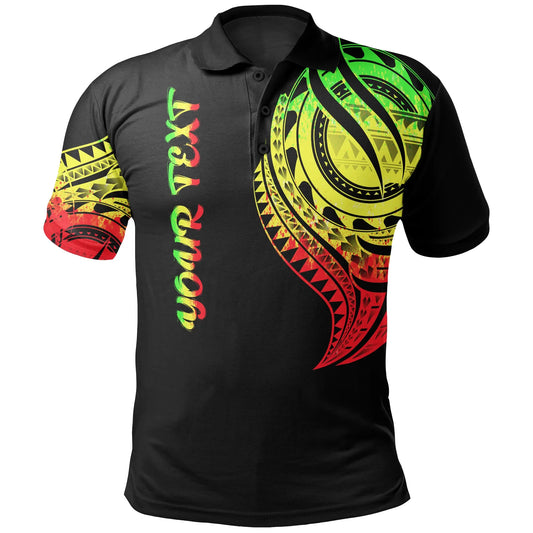 Nauru Custom Personalised Polo Shirt - Nauru Tatau Reggae Patterns