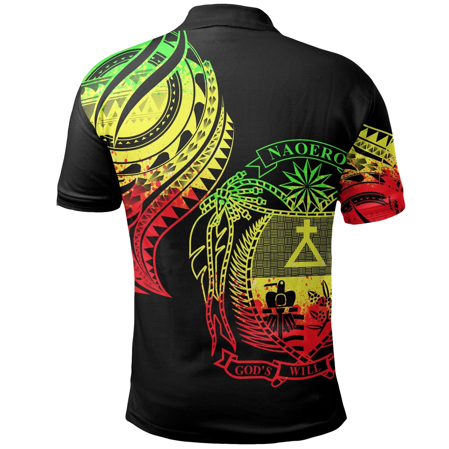 Nauru Custom Personalised Polo Shirt - Nauru Tatau Reggae Patterns