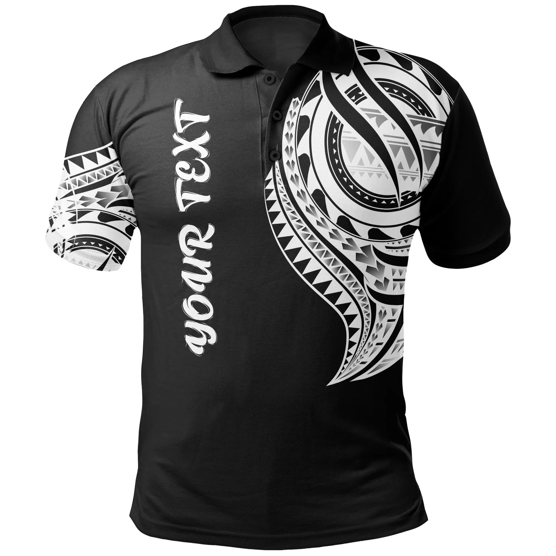 Nauru Custom Personalised Polo Shirt - Nauru Tatau White Patterns