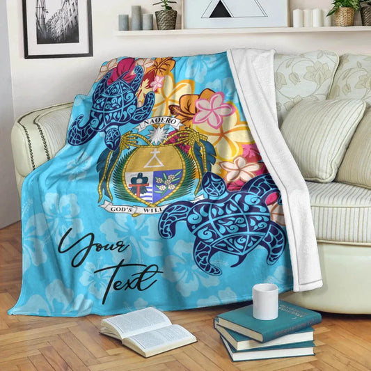 Nauru Custom Personalised Premium Blanket - Tropical Style