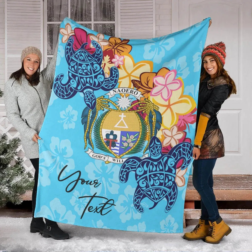 Nauru Custom Personalised Premium Blanket - Tropical Style