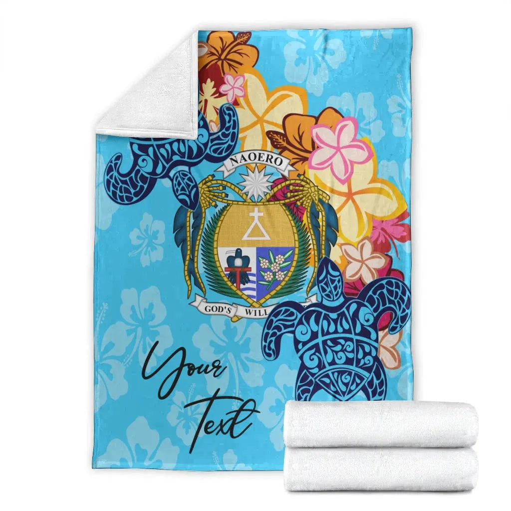 Nauru Custom Personalised Premium Blanket - Tropical Style