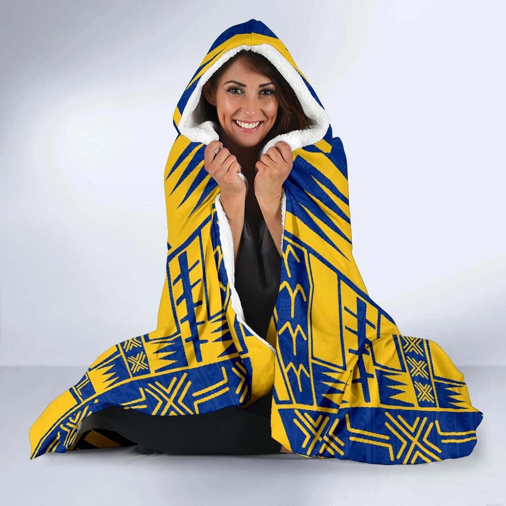 Nauru Hooded Blanket - Polynesian Tattoo Flag