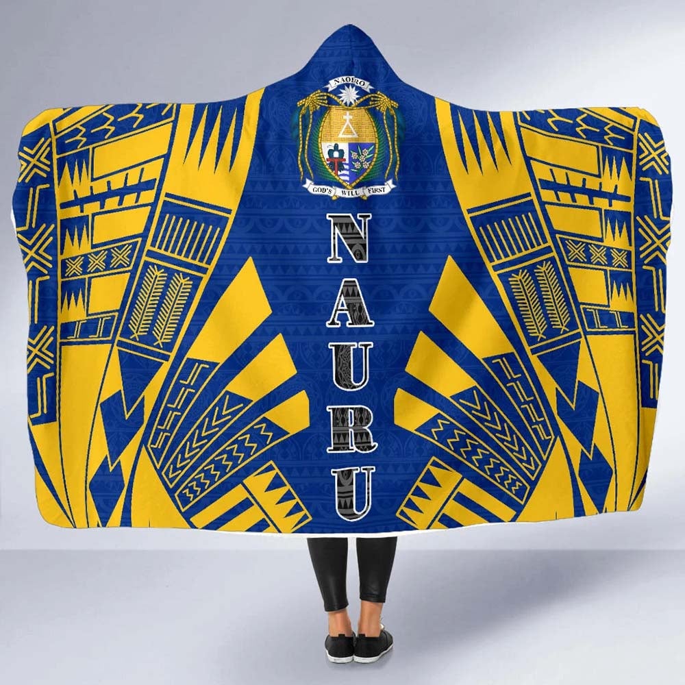 Nauru Hooded Blanket - Polynesian Tattoo Flag