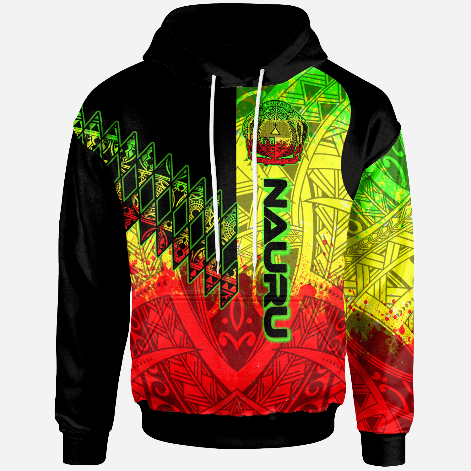 Nauru Hoodie - Reggage Color Symmetry Style