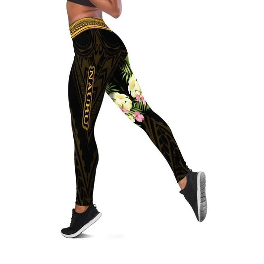 Nauru Legging - Polynesian Gold Patterns Collection