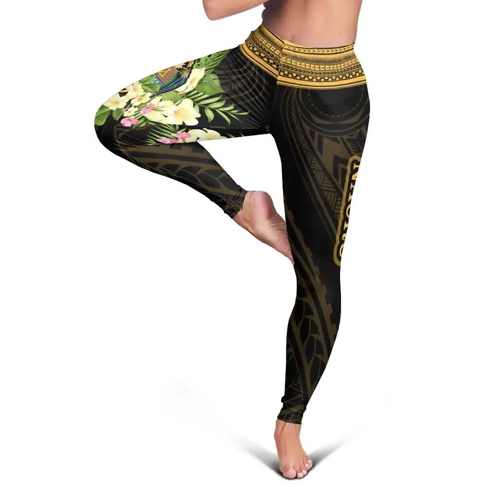 Nauru Legging - Polynesian Gold Patterns Collection