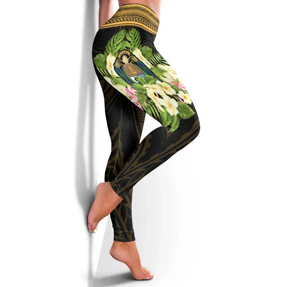 Nauru Legging - Polynesian Gold Patterns Collection