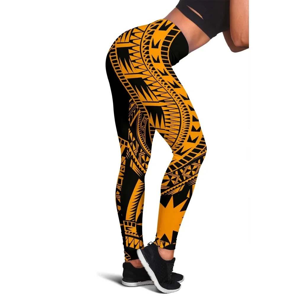 Nauru Legging Polynesian Pattern Gold