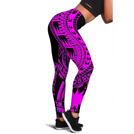 Nauru Legging Polynesian Pattern Pink