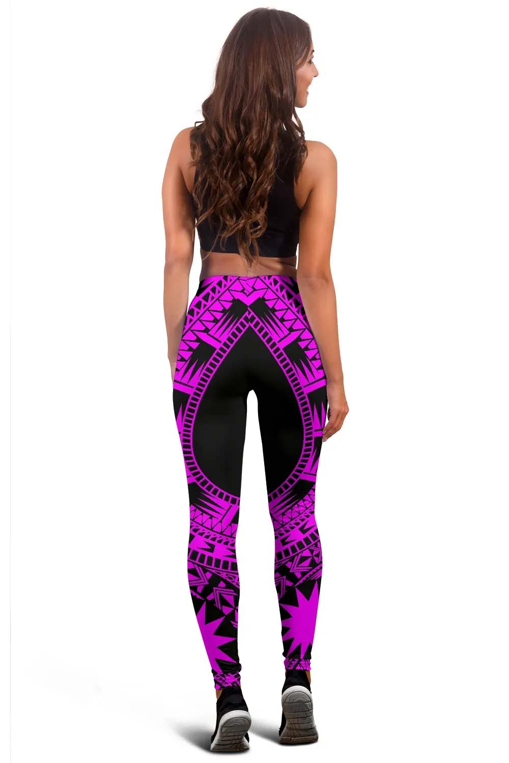 Nauru Legging Polynesian Pattern Pink