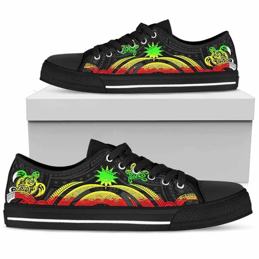 Nauru Low Top Canvas Shoes - Reggae Tentacle Turtle