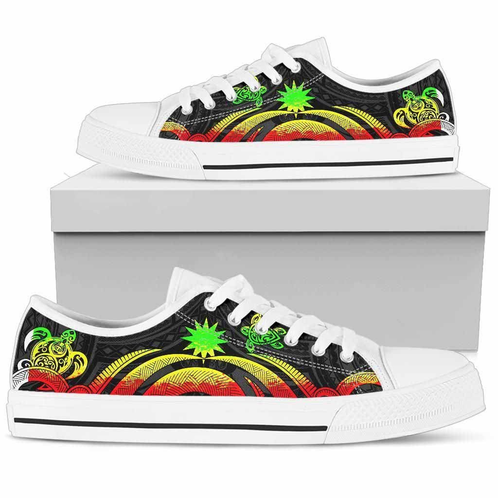Nauru Low Top Canvas Shoes - Reggae Tentacle Turtle