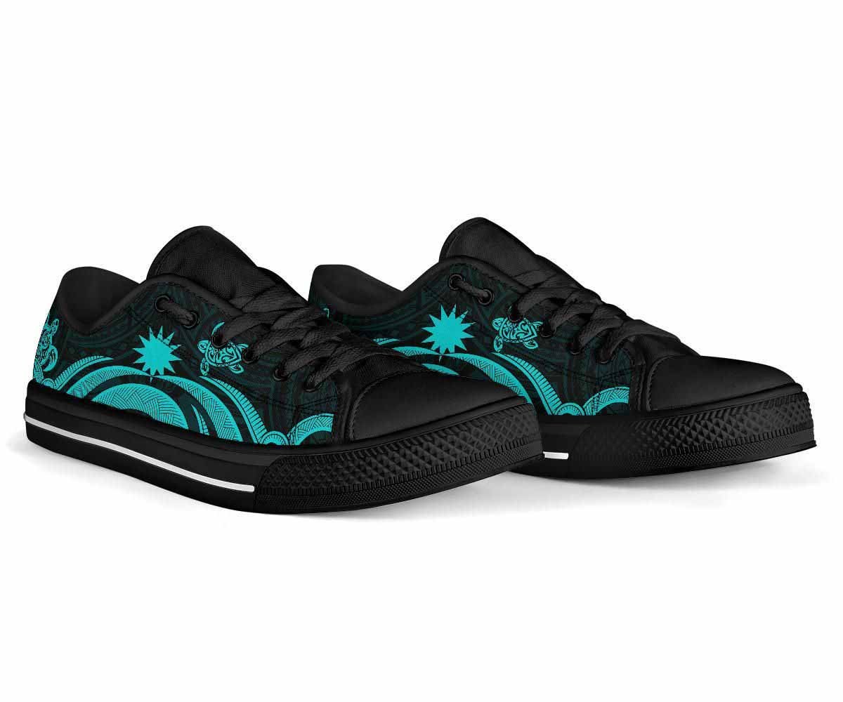 Nauru Low Top Canvas Shoes - Turquoise Tentacle Turtle