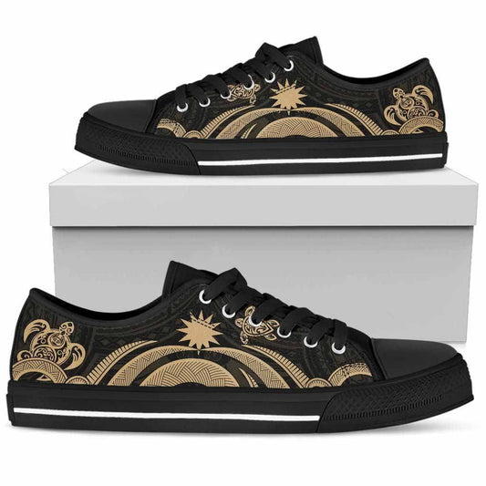 Nauru Low Top Cavas Shoes - Gold Tentacle Turtle