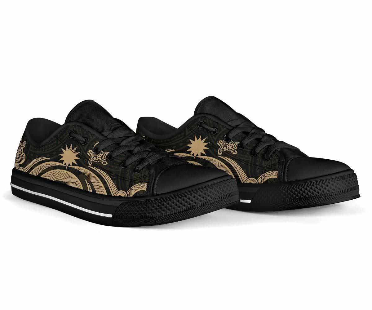 Nauru Low Top Cavas Shoes - Gold Tentacle Turtle