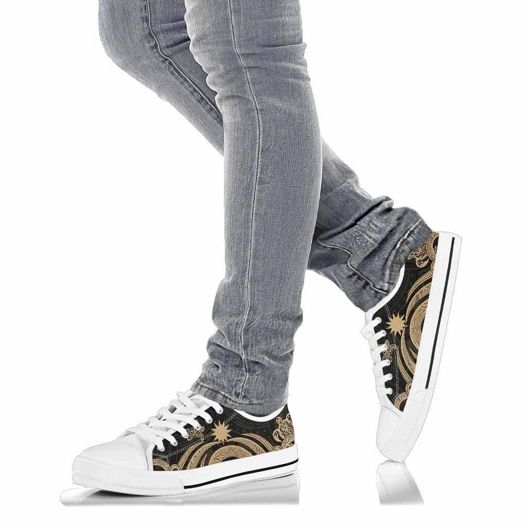 Nauru Low Top Cavas Shoes - Gold Tentacle Turtle