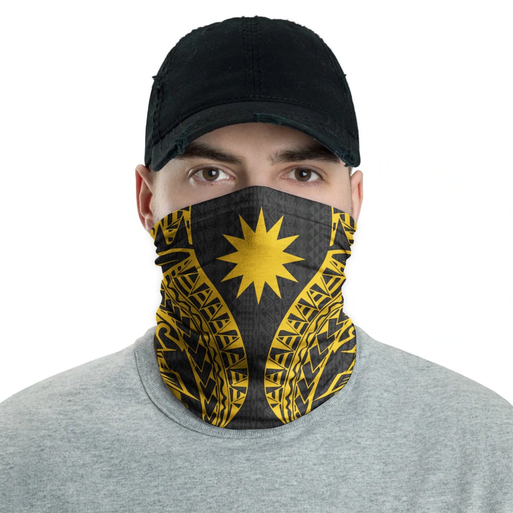 Nauru Neck Gaiter - Polynesian Pattern Gold