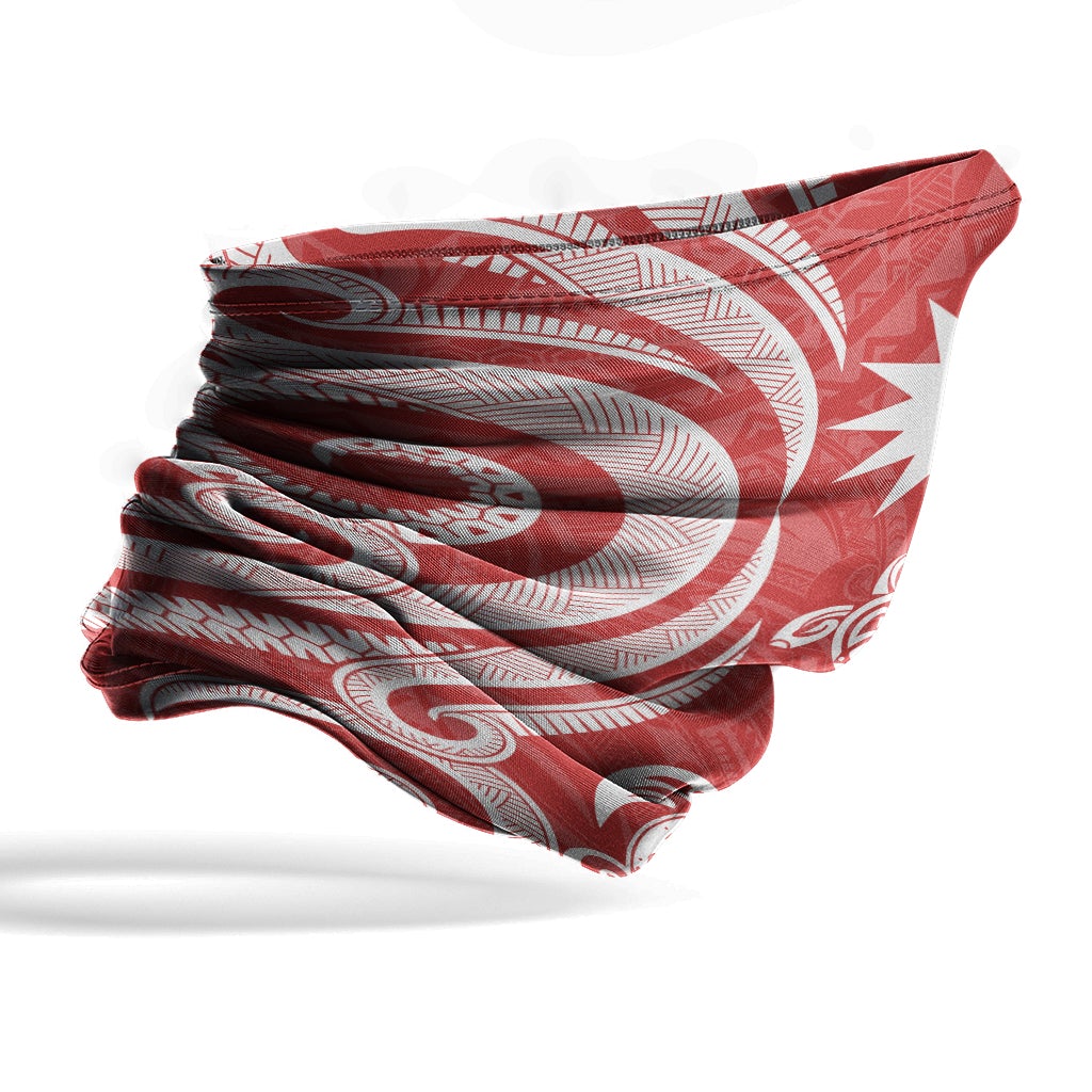 Nauru Neck Gaiter - Turtle Tentacle White Red
