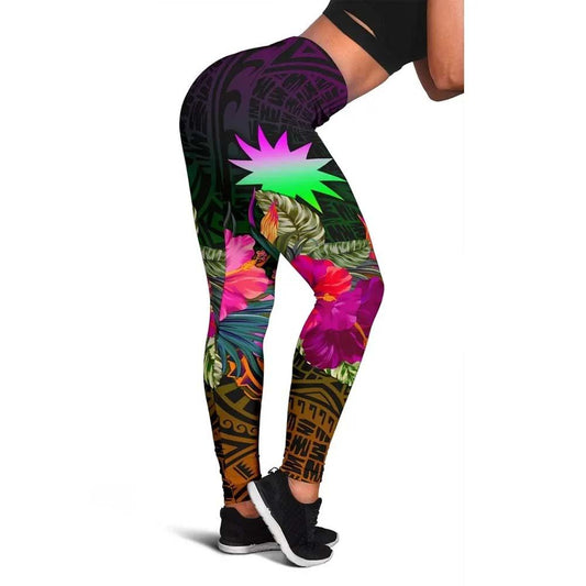 Nauru Personalised Legging - Summer Hibiscus