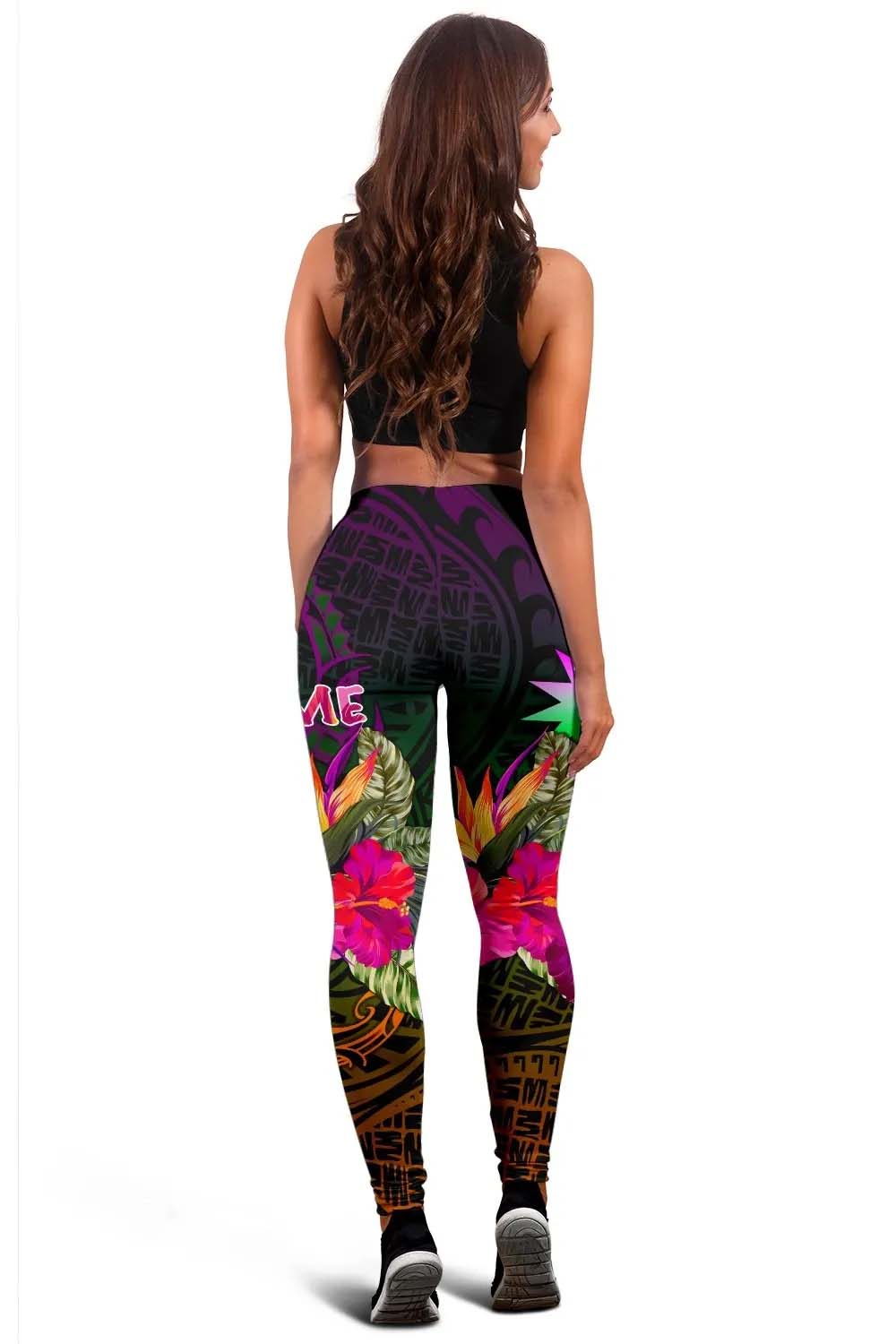 Nauru Personalised Legging - Summer Hibiscus