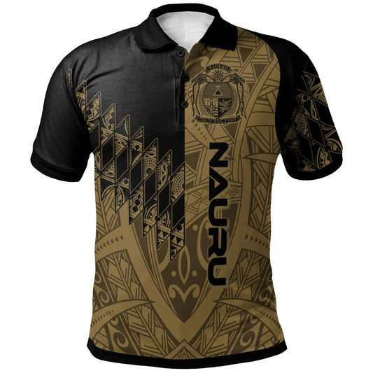 Nauru Polo Shirt - Gold Color Symmetry Style