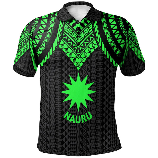 Nauru Polo Shirt - Polynesian Armor Style Green