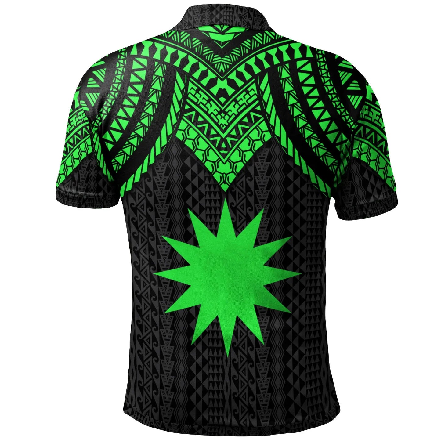 Nauru Polo Shirt - Polynesian Armor Style Green