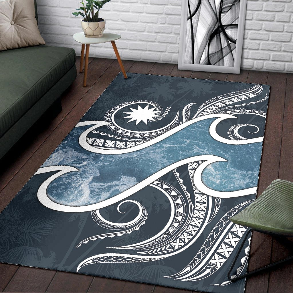 Nauru Polynesian Area Rug - Ocean Style