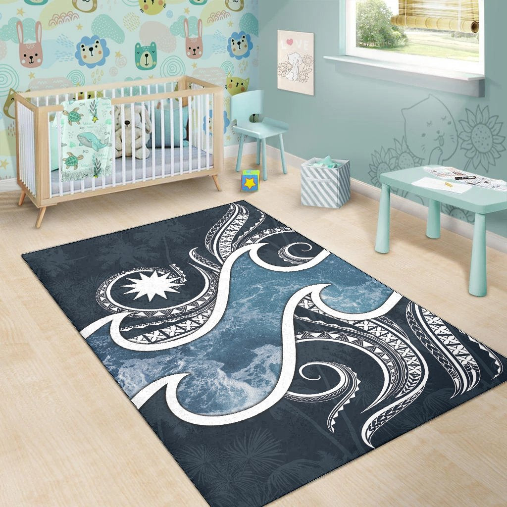 Nauru Polynesian Area Rug - Ocean Style