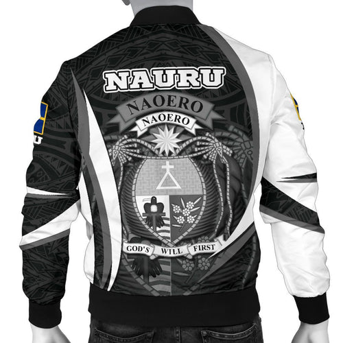 Nauru Polynesian Bomber Jacket - Nauru Spirit (White)
