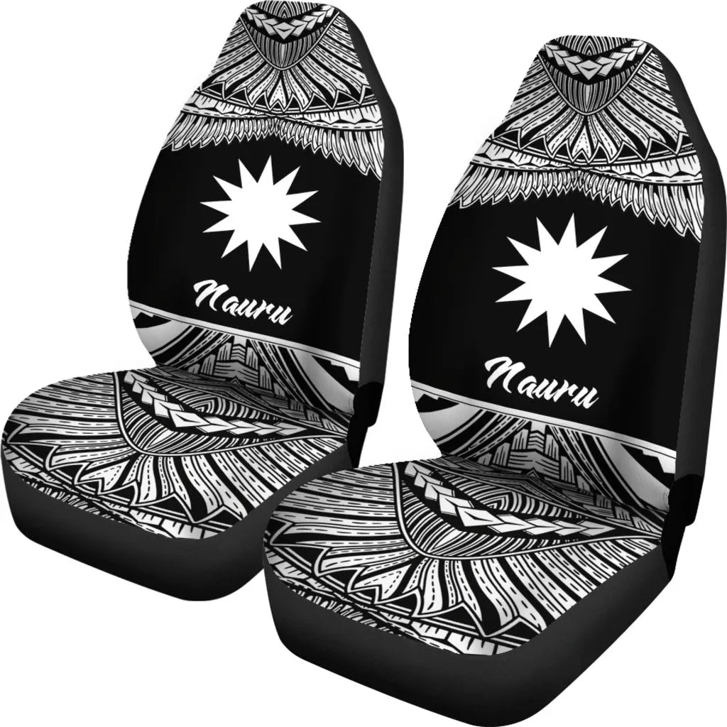 Nauru Polynesian Car Seat Covers - Pride White Version