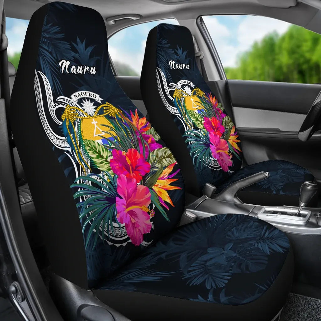 Nauru Polynesian Car Seat Covers - Tropical Flower
